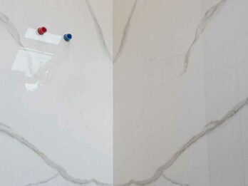 OK Laminam Calacatta Michelangelo poli - intérieur douche