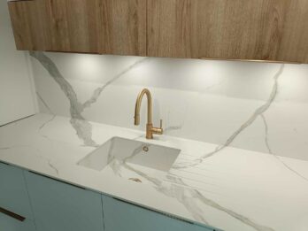 OK Plan de travail et cuve habillée Laminam Michelangelo mat