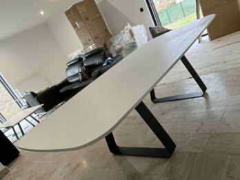 Table à manger Laminam bianco assoluto mat ok